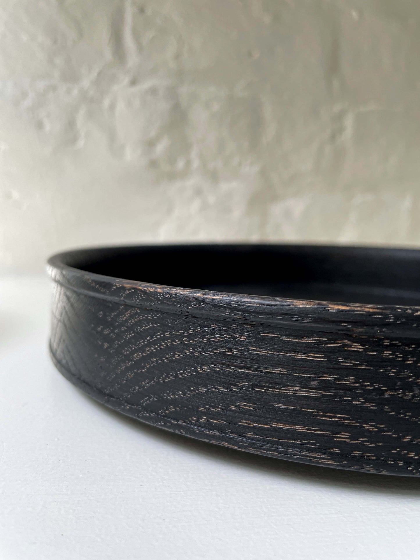 Ebonised oak tray