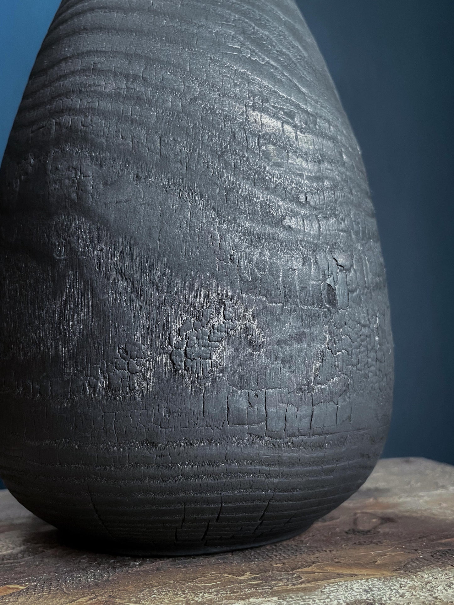 Large Charred Bottle Sculpture