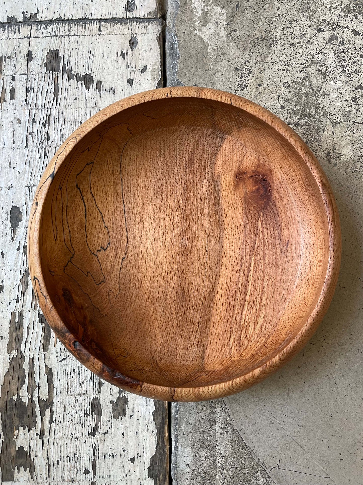 Large Spalted Salad Bowl