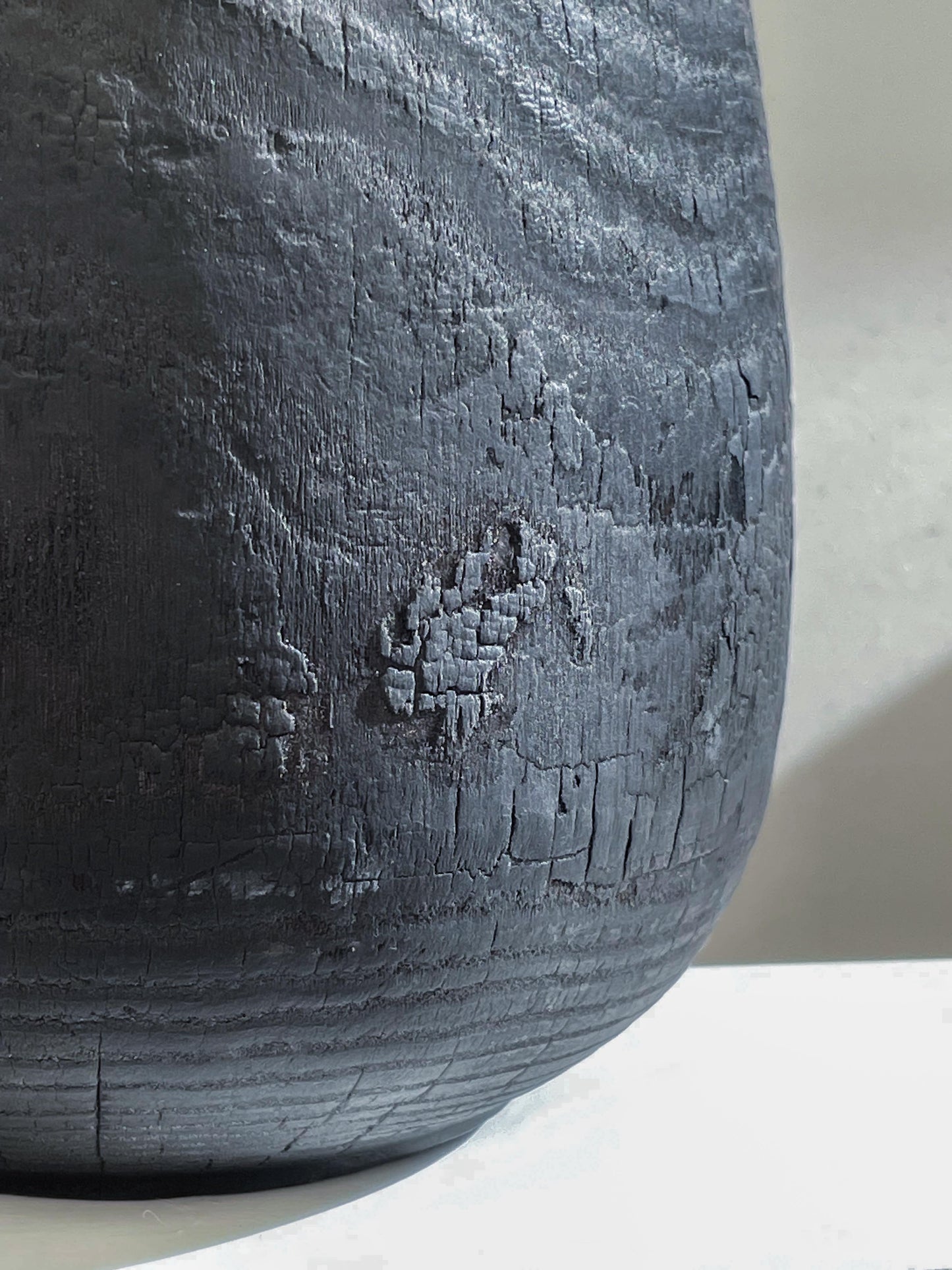 Large Charred Bottle Sculpture