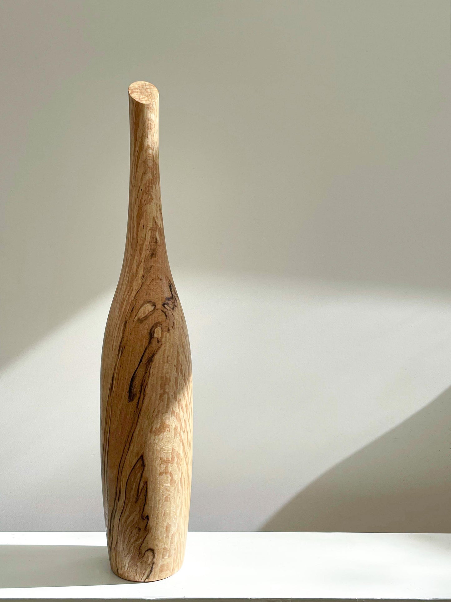 Spalted Beech Bottle Sculpture