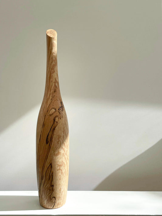 Spalted Beech Bottle Sculpture