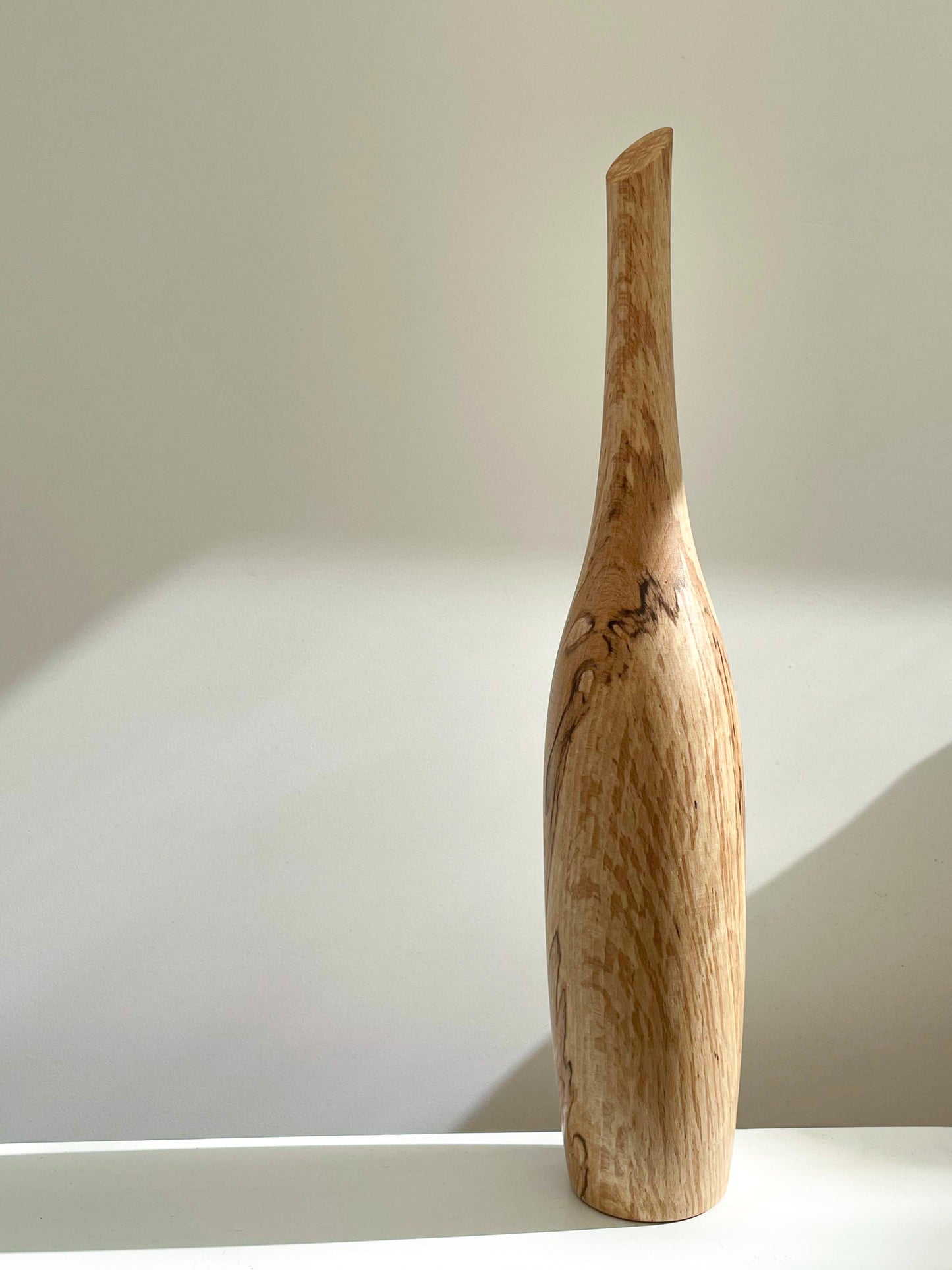 Spalted Beech Bottle Sculpture