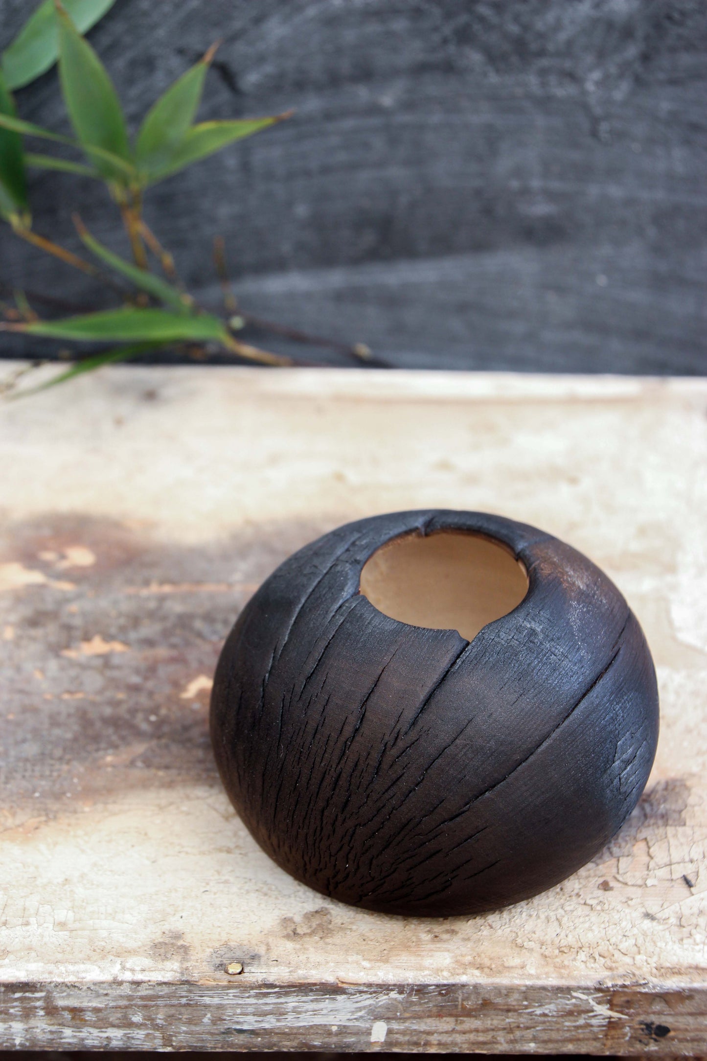 Hollow Form Small, Charred