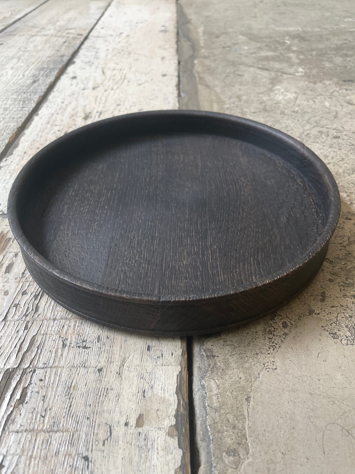 Ebonised Large Oak Tray