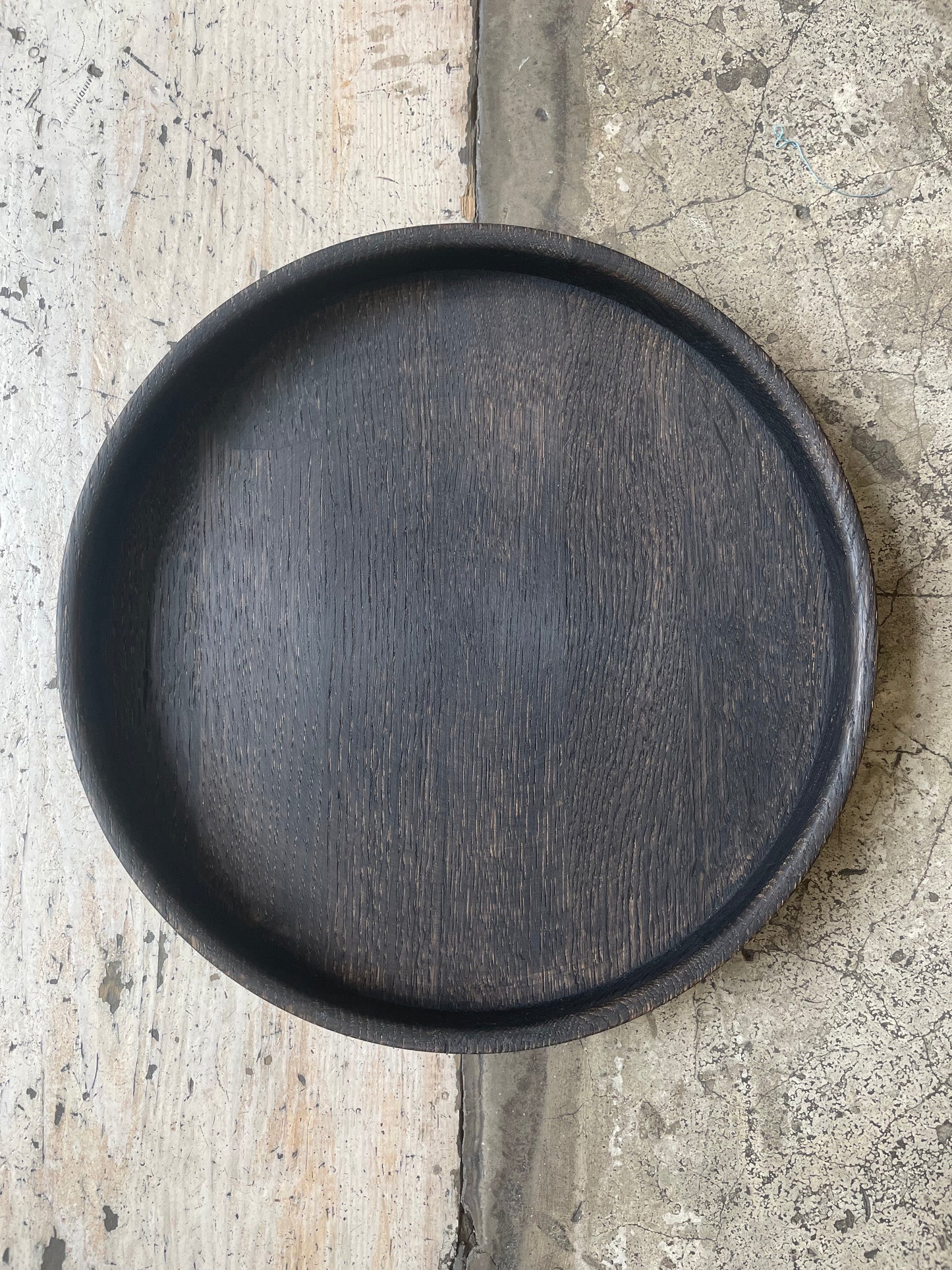 Ebonised Large Oak Tray