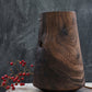Cracked Walnut Vase