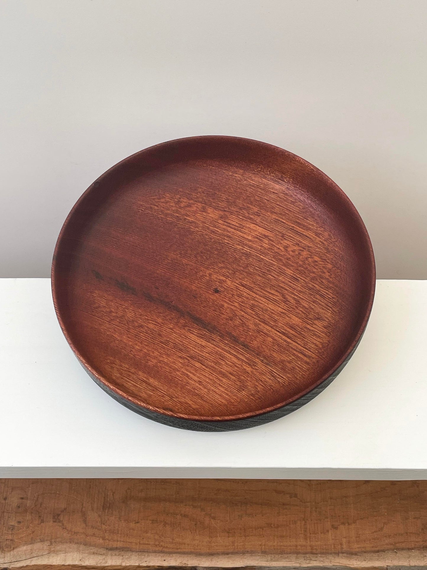 Mahogany Bowl with Scorched Exterior