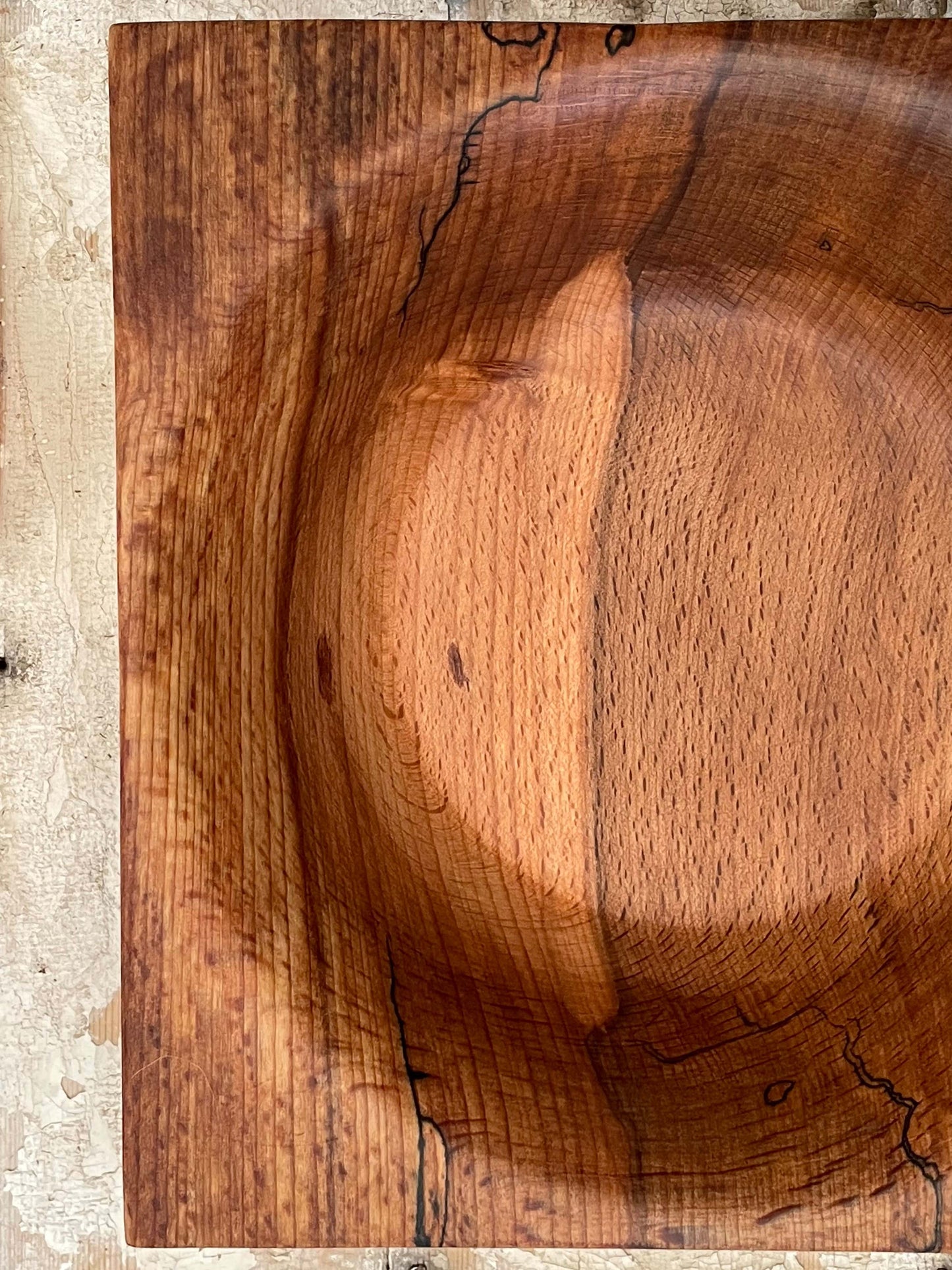 Square Topped Spalted Salad Bowl
