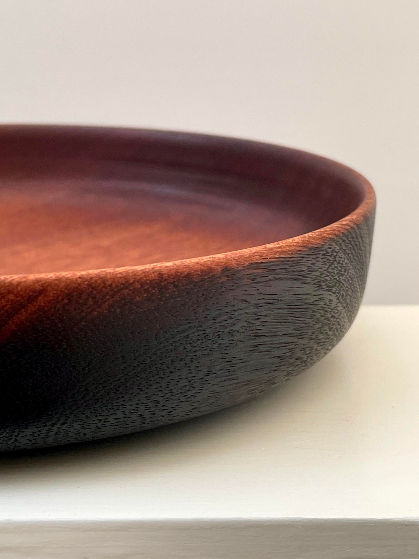 Mahogany Bowl with Scorched Exterior