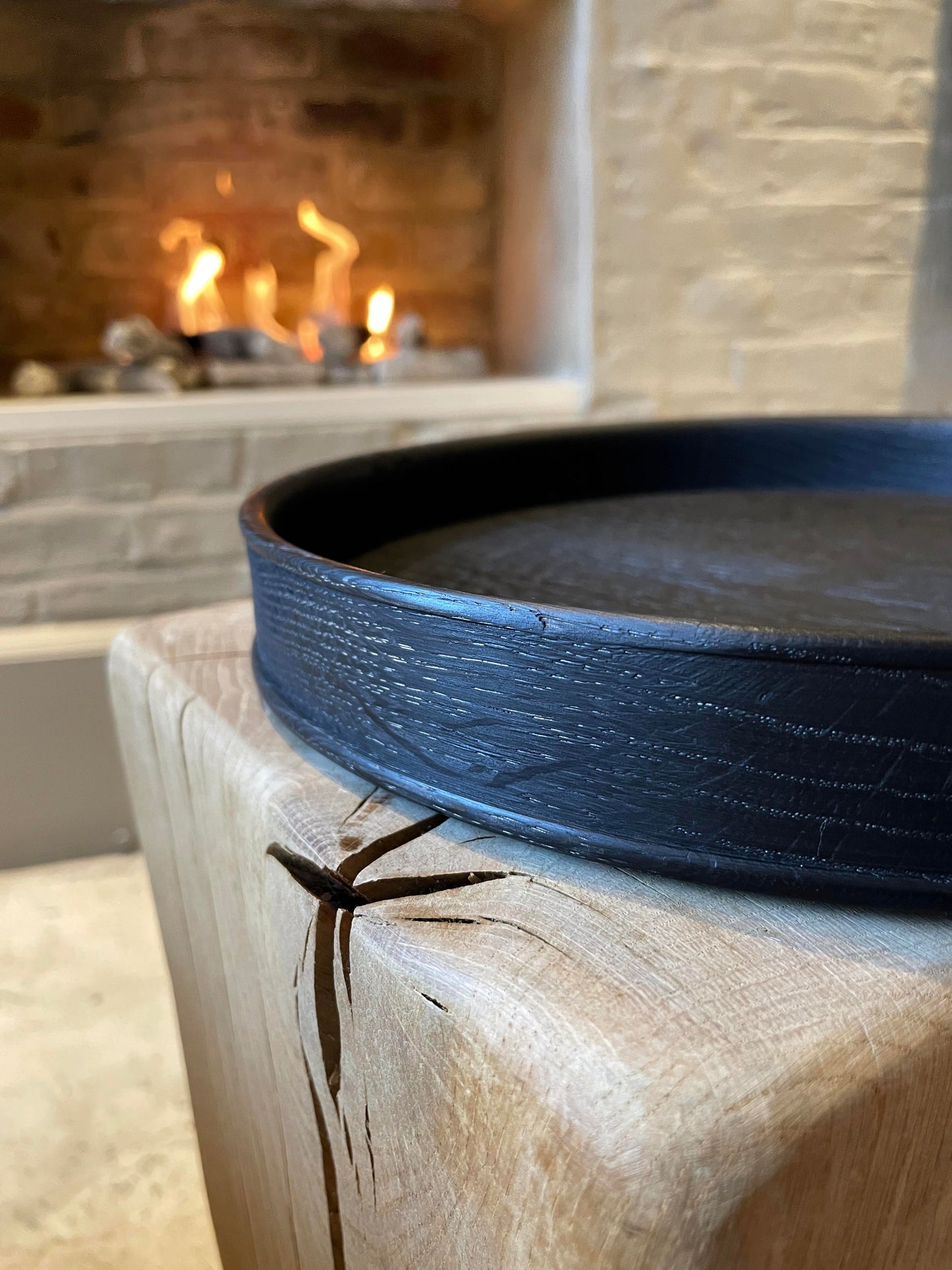 Ebonised Large Oak Trays